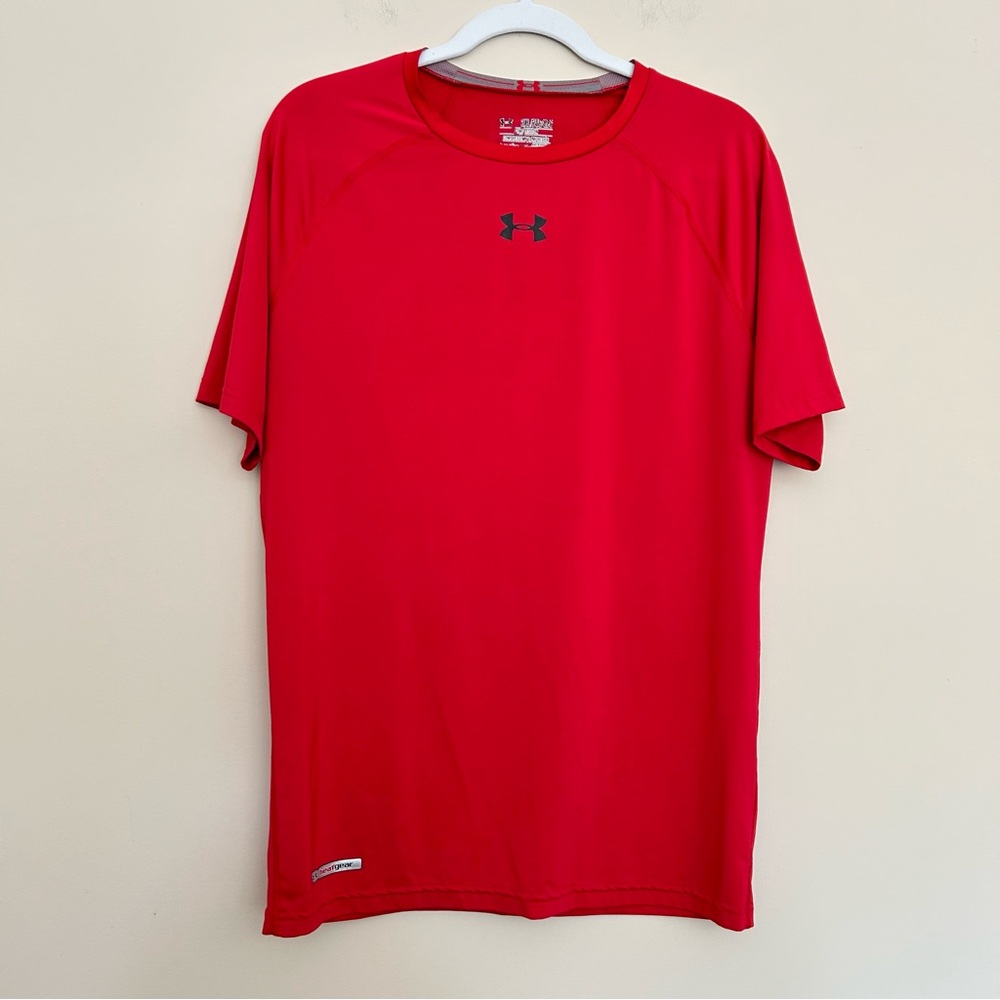 Under Armour Men's Bright Red Short Sleeve Tee